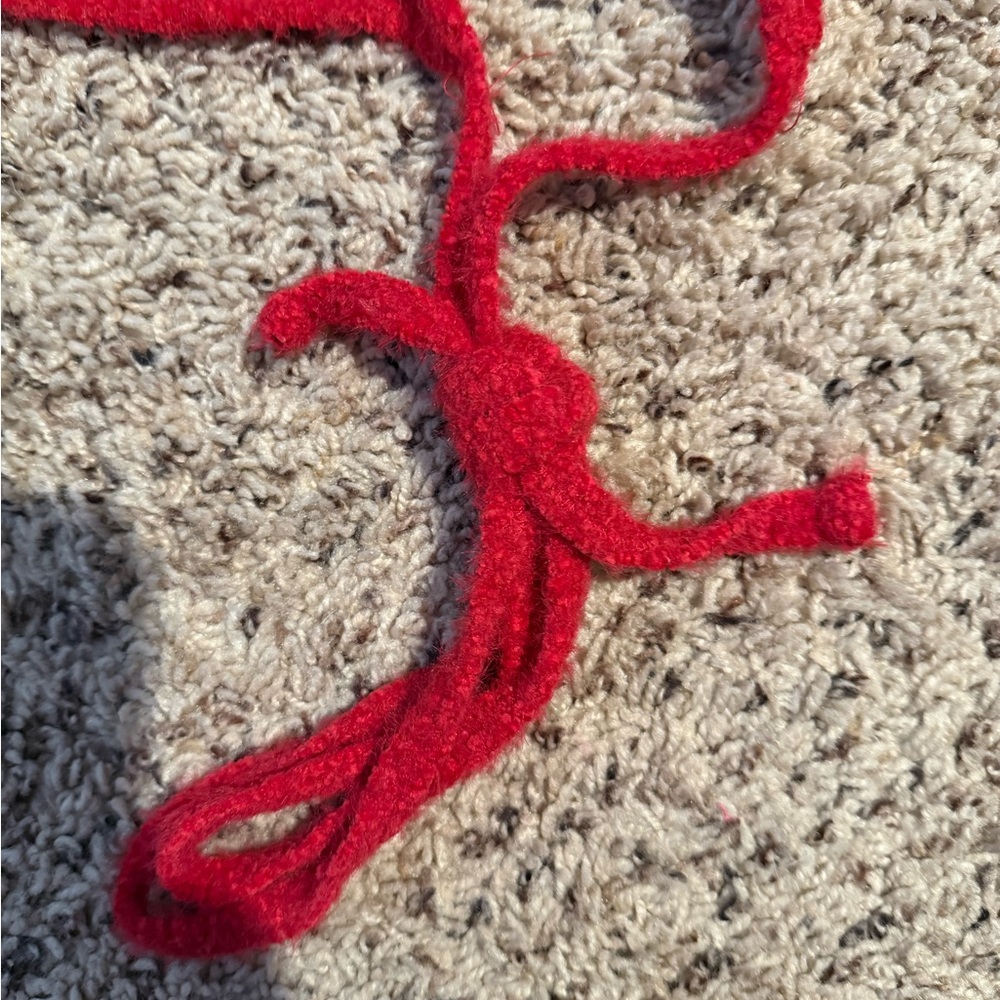 Hollister size XS red fuzzy tie front cardigan - Picture 6 of 6